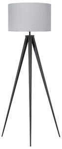 Stojaca lampa sivá čierna statívový kovový podstavec trojnožka 156 cm látkové tienidlo moderný industriálny štýl obývačka spálňa