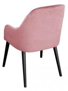 Čalúnená jedálenská stolička MOVILE 50 - čierna / ružová