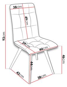 Čalúnená jedálenská stolička MOVILE 14 - čierna / ružová