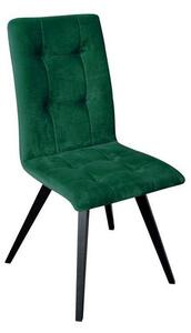 Čalúnená jedálenská stolička MOVILE 14 - čierna / zelená