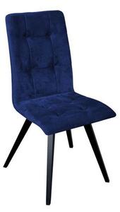 Čalúnená jedálenská stolička MOVILE 14 - čierna / modrá