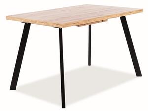 Rozkladací jedálenský stôl ARON - dub artisan / čierny