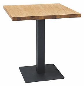 Jedálenský stôl KYRYLO 1 - 80x80, dub / čierny