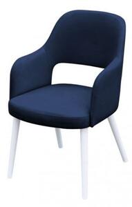 Čalúnená jedálenská stolička MOVILE 52 - biela / modrá