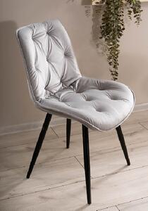 Moderná stolička LUSINE - čierna / svetlo šedá