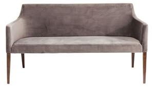 KARE DESIGN Čalúnená pohovka Mode Velvet - šedá 88 × 164 × 62 cm