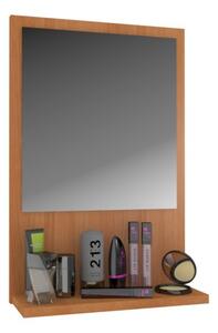 Čtvercové zrcadlo s poličkou Gruo - dub sonoma