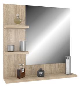 Nástenné zrkadlo 60 cm Ariad - ľavé Dub Sonoma