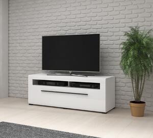 Malý televízny stolík so šuplíkmi IVA - biely