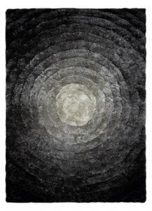 Moderný koberec FLIM 008-B2 shaggy, kruhy, šedý