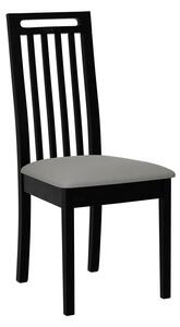 Jedálenská stolička s čalúneným sedákom ENELI 10 - čierna / šedá