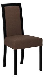 Jedálenská stolička s látkovým poťahom ENELI 3 - čierna / hnedá 2