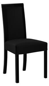 Jedálenská stolička s látkovým poťahom ENELI 3 - čierna
