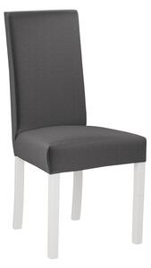 Jedálenská čalúnená stolička ENELI 2 - biela / tmavá šedá