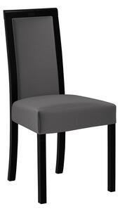 Jedálenská stolička s látkovým poťahom ENELI 3 - čierna / tmavá šedá