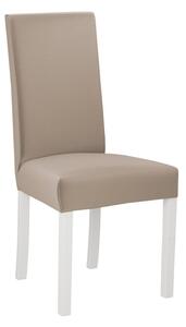 Jedálenská čalúnená stolička ENELI 2 - biela / béžová
