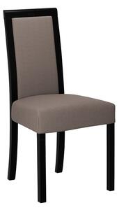 Jedálenská stolička s látkovým poťahom ENELI 3 - čierna / hnedá 1