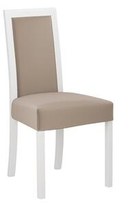 Jedálenská stolička s látkovým poťahom ENELI 3 - biela / béžová