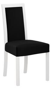 Jedálenská stolička s látkovým poťahom ENELI 3 - biela / čierna