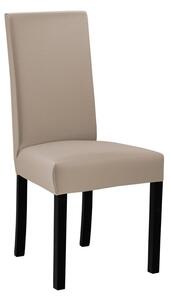 Jedálenská čalúnená stolička ENELI 2 - čierna / béžová
