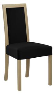 Jedálenská stolička s látkovým poťahom ENELI 3 - dub sonoma / čierna