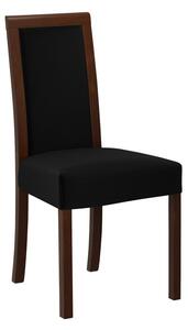 Jedálenská stolička s látkovým poťahom ENELI 3 - orech / čierna