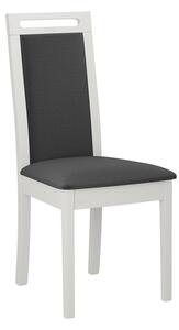 Čalúnená stolička do kuchyne ENELI 6 - biela / tmavá šedá