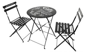 CMP Paris Skladací záhradný set Vintage black, stolík + 2 stoličky (HD6245 garden table and chairs x2 black)