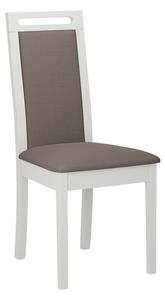 Čalúnená stolička do kuchyne ENELI 6 - biela / hnedá 1