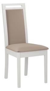 Čalúnená stolička do kuchyne ENELI 6 - biela / béžová