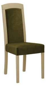Jedálenská stolička s čalúneným sedákom ENELI 7 - dub sonoma / tmavá olivová
