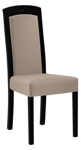 Jedálenská stolička s čalúneným sedákom ENELI 7 - čierna / béžová