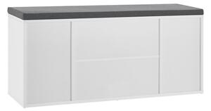 Lavica na topánky 104x30x48 cm - biela
