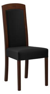 Jedálenská stolička s čalúneným sedákom ENELI 7 - orech / čierna