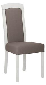 Jedálenská stolička s čalúneným sedákom ENELI 7 - biela / hnedá 1