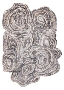 Moderný koberec TINE 75426A Peň stromu, nepravidelný tvar, krémovo sivý