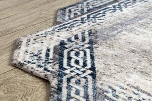Moderný koberec TINE 75425B Rám vintage, tmavo/sivo -modrý