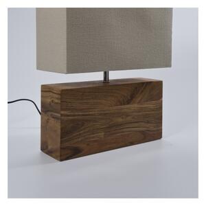 KARE DESIGN Stolná lampa Rectangluar Wood Nature 43 × 33 × 10 cm