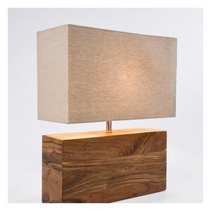 KARE DESIGN Stolná lampa Rectangluar Wood Nature 43 × 33 × 10 cm