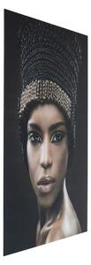 KARE DESIGN Obraz na skle Royal Headdress Face 150 × 100 cm 100 × 150 cm