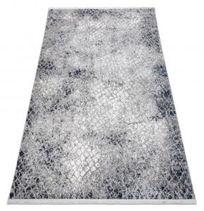 Moderný koberec REBEC 51117 strapce, krémovo/ tmavo modrý