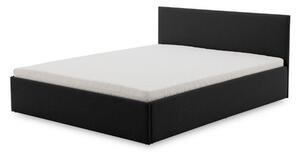 Čalúnená posteľ LEON s penovým matracom rozmer 160x200 cm Čierna