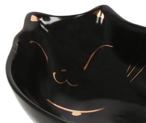 PreHouse Keramická miska pre mačky - čierna