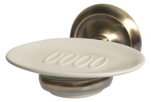 Erga Deco, keramická miska na mydlo, antická mosadz, ERG-00405