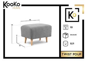 KOOKO HOME Taburetka Twist 65 × 45 × 45 cm