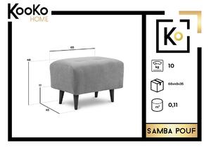 KOOKO HOME Taburetka Samba 65 × 45 × 45 cm
