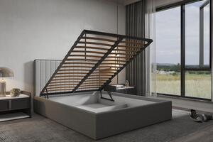 Čalúnená jednolôžková posteľ ANNELI - 120x200, čierna