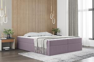 Čalúnená manželská posteľ UZMA - 160x200, svetlo fialová