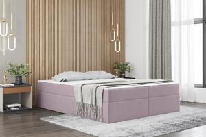 Čalúnená manželská posteľ UZMA - 180x200, ružová