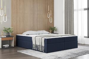 Čalúnená jednolôžková posteľ UZMA - 120x200, modrá